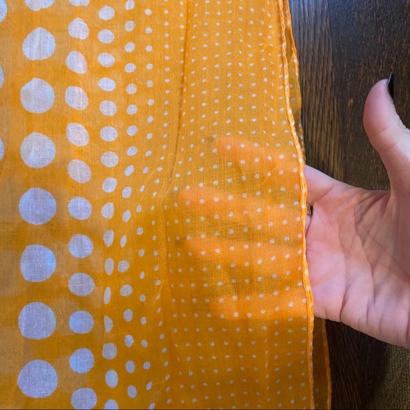 Orange Polka Dot Scarf - Picture 4 of 5